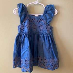 Baby Gap Demin Chambray Eyelet Dress